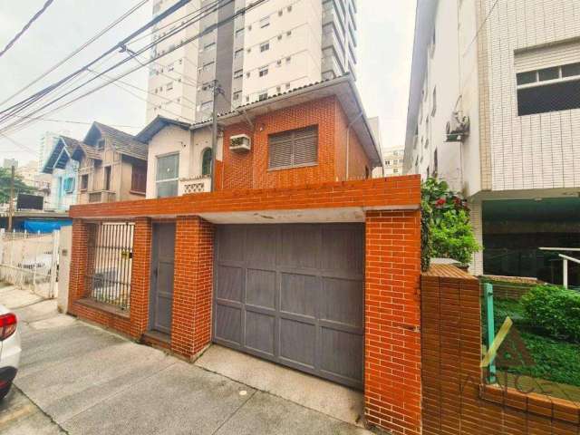 Casa com 2 dormitórios, 200 m² - venda por R$ 1.499.000,00 ou aluguel por R$ 7.000,00/mês - Embaré - Santos/SP