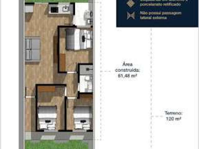 Casa com 3 dormitórios à venda, 61 m² por R$ 310.000,00 - Montreal - Cascavel/PR