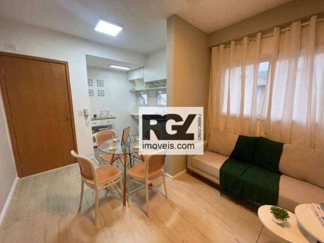 Apartamento com 2 dormitórios à venda, 41 m² por R$ 380.000,00 - Estuário - Santos/SP