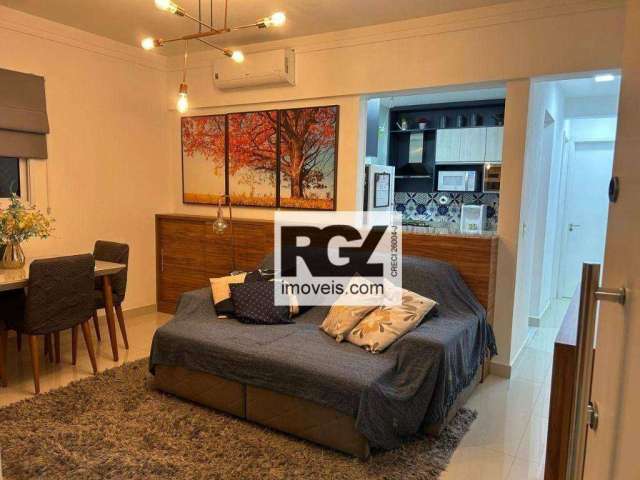 Apartamento com 1 dormitório à venda, 59 m² por R$ 775.000,00 - Boqueirão - Santos/SP