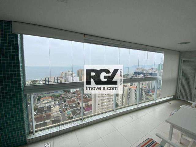 Apartamento com 3 dormitórios para alugar, 141 m² por R$ 15.000/mês - Aparecida - Santos/SP