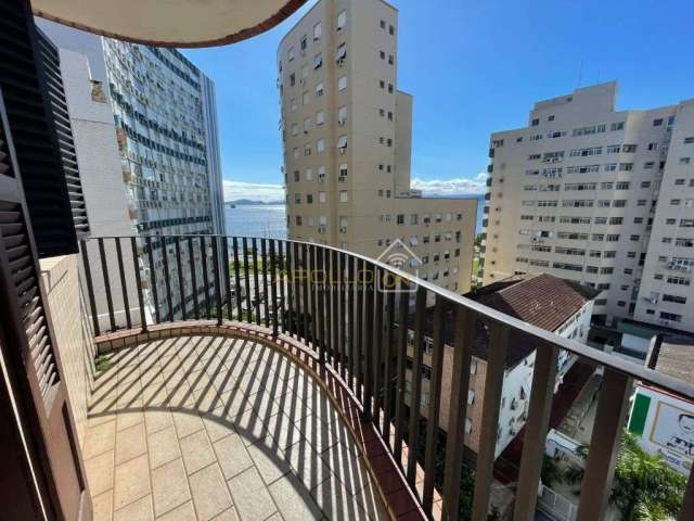 Apartamento 1 quarto com Vista Mar livre - Ponta da Praia - Santos