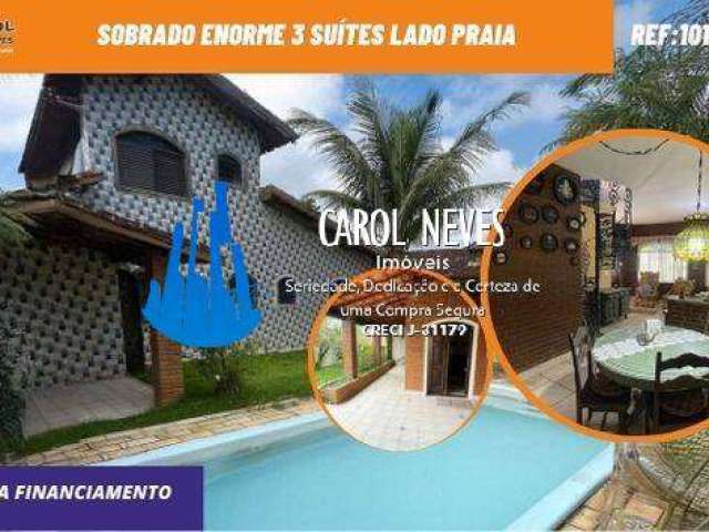 Casa 4 dormitorios suites lado praia financiamento bancario suarao itanhaem