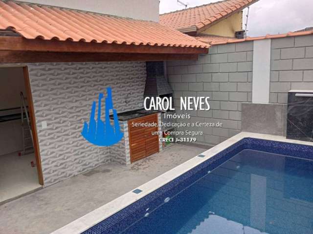 Casa 2 dormitorios 1 suite piscina lado praia financiamento itanhaem