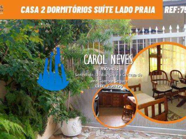 Casa 2 dormitórios  suíte lado praia à vista vila caiçara praia grande