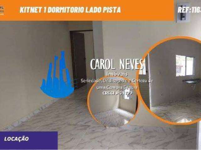 Kitnet locaçao 1 dormitorio lado pista itanhaem