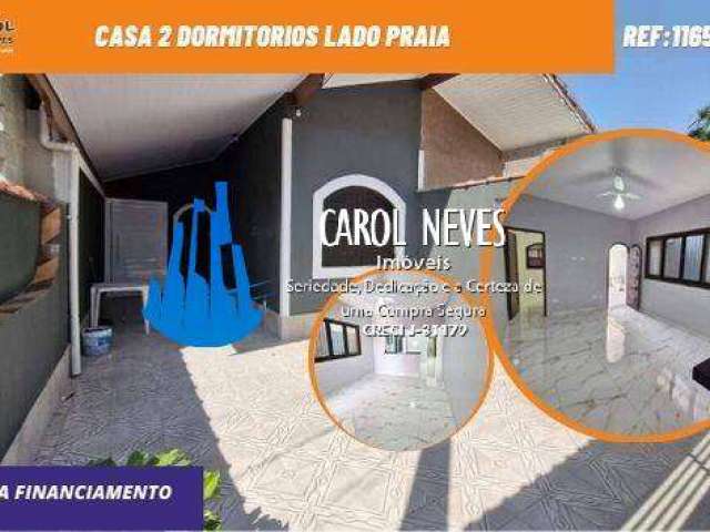 Casa 2 dormitorios lado praia canto do forte praia grande