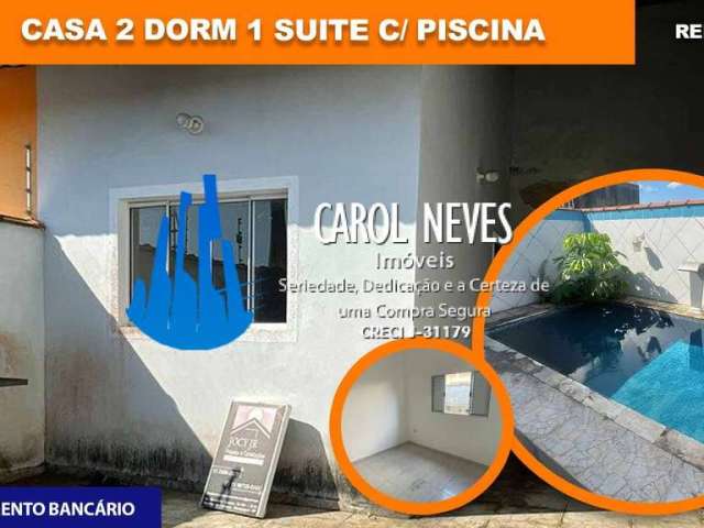 Casa 2 dormitorios suite lado praia  itanhaem entrada 150 mil + parcelas