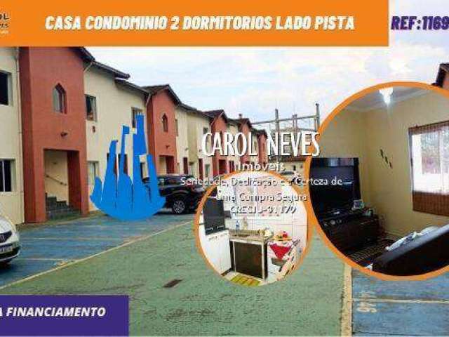 Casa condominio 2 dormitorios lado pista financiamento mongagua