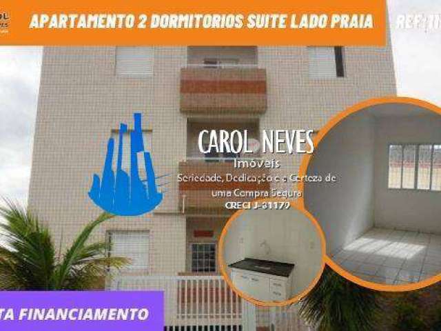 Apartamento 2 dormitorios suite lado praia financiamento bancario mongagua