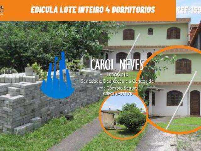 Edicula lote inteiro 4 dormitorios jardim praia grande mongagua