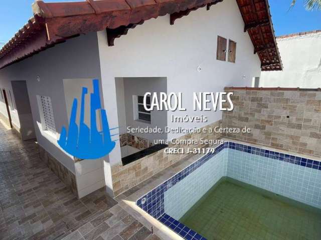 Casa nova 2 dormitórios suíte piscina financiamento bancário mongaguá