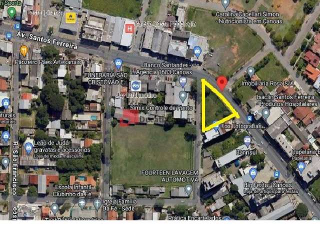 Terreno à venda na Avenida Santos Ferreira, Nossa Senhora das Graças, Canoas, 1259 m2 por R$ 5.000.000