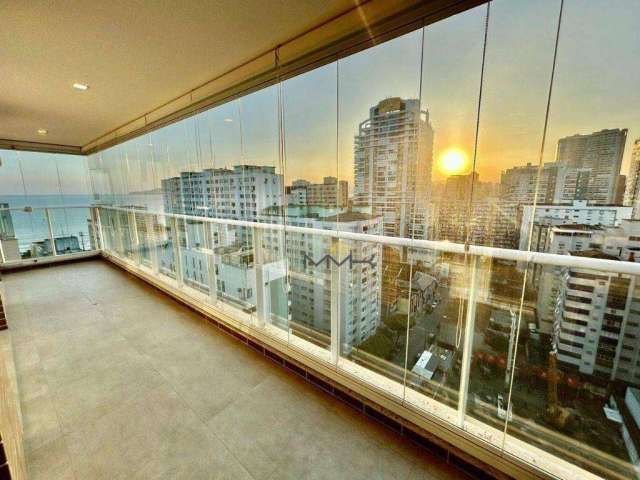 Apartamento com 3 suítes e  vista mar panorâmica em santos no embaré!