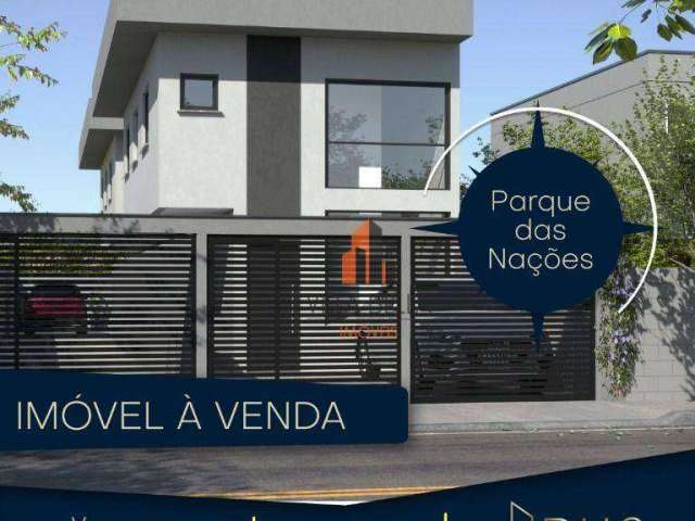 Sobrado com 3 dormitórios à venda, 94 m² por R$ 660.000,00 - Parque das Nações - Santo André/SP