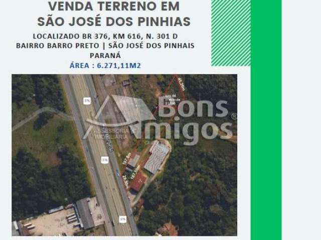 Terreno comercial à venda na Rodovia BR-376, 301 D, Barro Preto, São José dos Pinhais por R$ 1.800.000