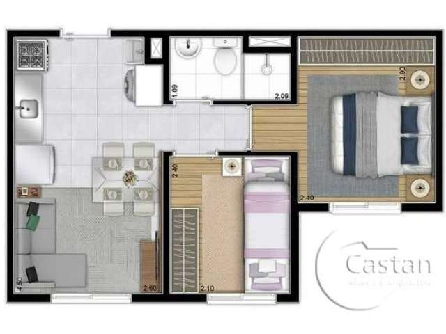 Apartamento com 2 quartos à venda na Avenida Professor Luiz Ignácio Anhaia Mello, --, Vila Ema, São Paulo, 42 m2 por R$ 232.750