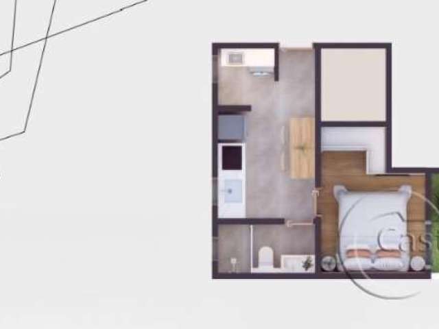 Apartamento com 1 quarto à venda na Rua Caetanos, --, Vila Regente Feijó, São Paulo, 25 m2 por R$ 240.000