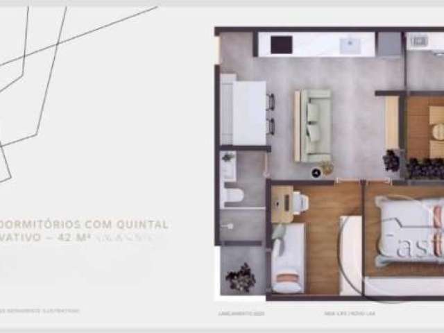 Apartamento com 2 quartos à venda na Rua Caetanos, --, Vila Regente Feijó, São Paulo, 42 m2 por R$ 350.000