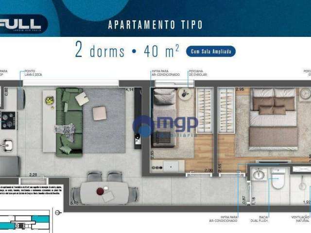 Apartamento Novo, à venda na Vila Paulicéia - 40 m² - São Paulo/SP