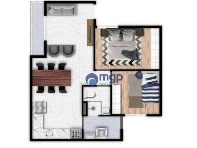 Apartamento com 2 dormitórios à venda, 47 m² por R$ 340.000,00 - Vila Mazzei - São Paulo/SP