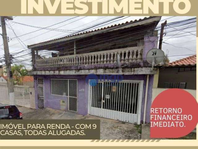 Imóvel para renda com 9 imóveis à venda, 450 m² por R$ 1.600.000 - Vila Guilherme - São Paulo/SP