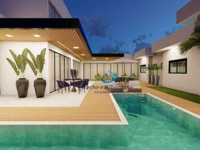 Linda Casa em Construção Condomínio Villagio do Engenho 4 suítes Salas Gourmet Piscina Deck seco 6 vagas Projeto Diferenciado Estuda parte em permuta