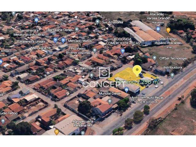 Terreno à venda, 2250 m² por R$ 1.845.000,00 - Novo Mundo - Várzea Grande/MT