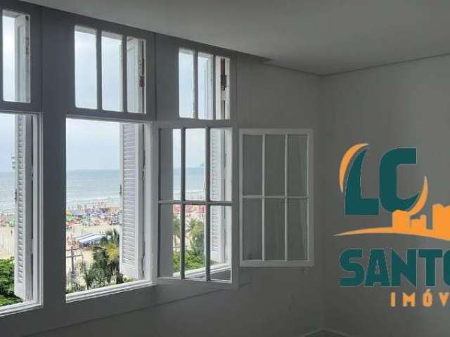 Apartamento santos frente mar com sacada