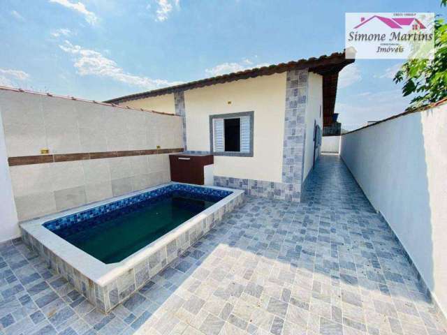 Casa nova com piscina por apenas r$259.000,00 na praia de mongaguá/sp