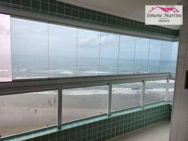 Apartamento á venda frente ao mar na praia de mongaguá - sp