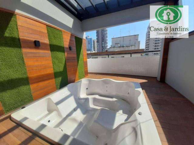 Cobertura com 3 dormitórios à venda, 191 m² - Pompéia - Santos/SP