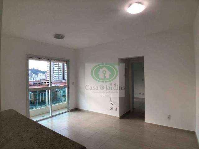 Apartamento com 1 dormitório para alugar, 52 m² por R$ 3.900,00/mês - Pompéia - Santos/SP