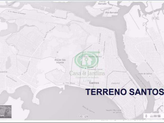 Terreno à venda, 1365 m² por R$ 9.600.000,00 - José Menino - Santos/SP