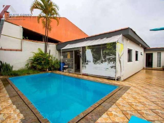 Imóvel com duas casas e piscina, à venda, 224 m² por R$ 900.000 - Parque Novo Oratório - Santo André/SP