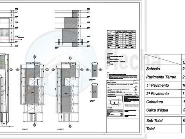 Perdizes - Prédio Comercial 685,52m², composto por subsolo c/ 210,26 m² + terreo c/ 210,26m² em vão livre, + 1° pavimento 107,04m², 2° pavimento 118,18m² e cobertura 17,25m², 15 vagas, 10 banheiros