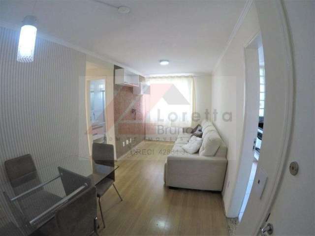 Jd. Leonor - Apto. 55m² Mobiliado, com 2 dormitórios, 1 banheiro, sala 2 ambientes, cozinha, área de serviço, 1 vaga de garagem. - mobiliado, com móveis planejados e eletrodomésticos.