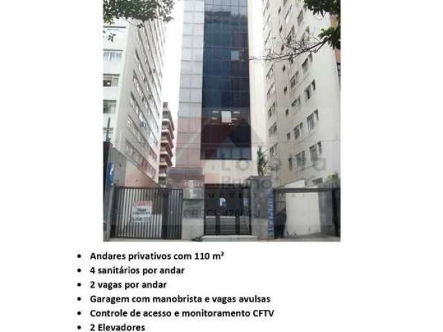 Excelente oportunidade para você, venha conhecer este magnífico imóvel no bairro Jardim América, conjunto comercial c/ 110 m2, 4 sanitários por andar, boa iluminação, 2 vagas por andar.