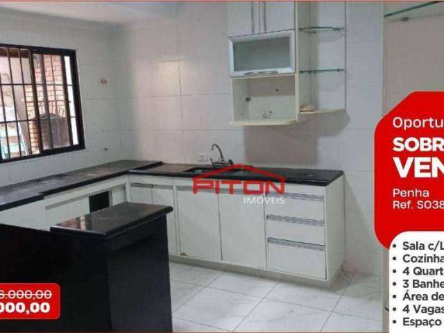 Sobrado com 4 dormitórios à venda, 171 m² por R$ 605.000,00 - Penha - São Paulo/SP