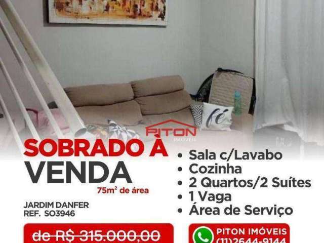 Sobrado com 2 dormitórios à venda, 75 m² por R$ 299.000,00 - Jardim Danfer - São Paulo/SP