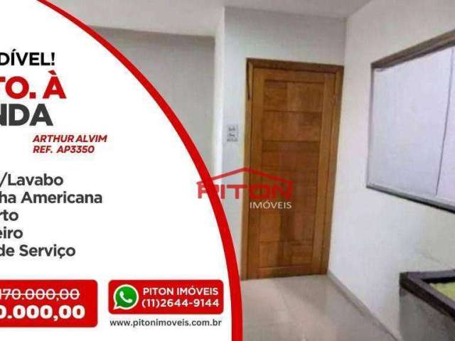 Apartamento com 1 dormitório, 28 m² - venda por R$ 160.000,00 ou aluguel por R$ 1.300,00/mês - Arthur Alvim  - São Paulo/SP