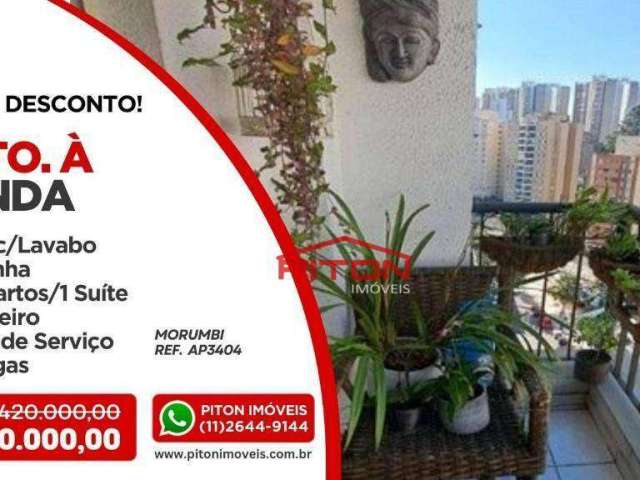 Apartamento com 3 dormitórios à venda, 73 m² por R$ 370.000,00 - Morumbi - São Paulo/SP