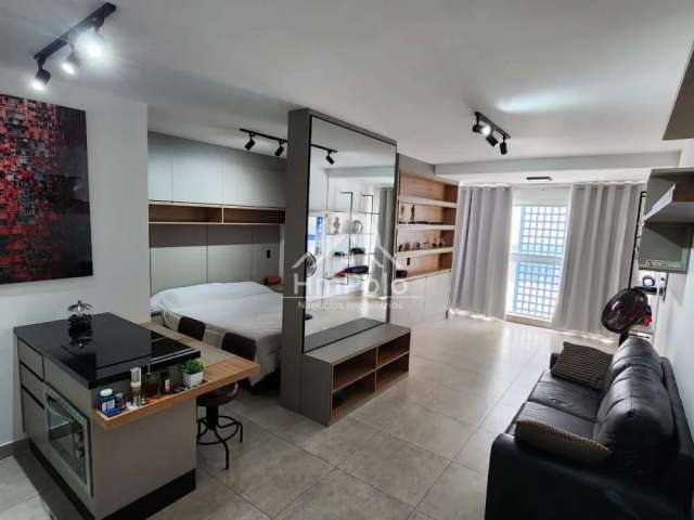 Apartamento studio mobiliado 1 suite 1 vaga a venda no bosque em campinas-sp