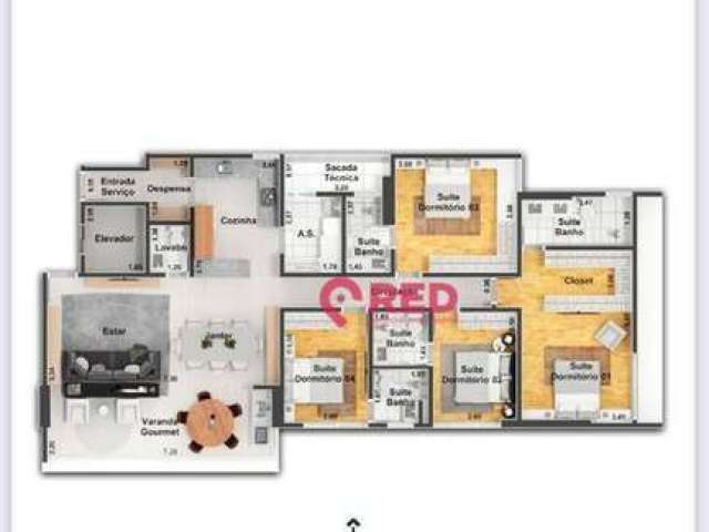 Apartamento com 4 dormitórios à venda, 160 m² por R$ 1.129.000,00 - Vila São José - Votorantim/SP