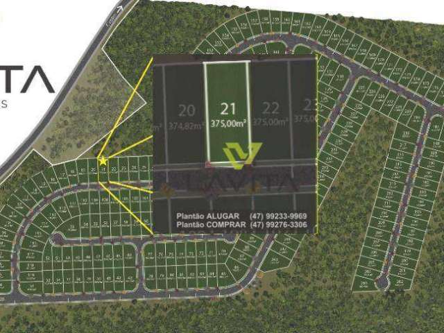 Terreno à venda, 375 m² por R$ 298.000,00 - Ponta Aguda - Blumenau/SC