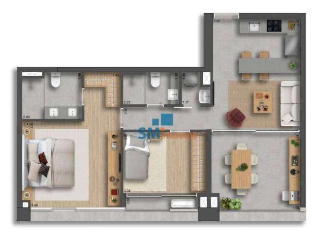 Apartamento com 2 dormitórios à venda, 74 m² por R$ 3.849.873 - Jardim Europa - São Paulo/SP