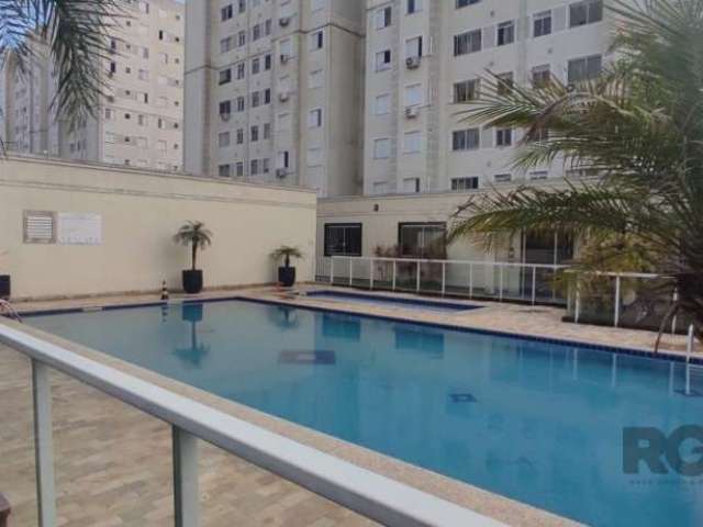 Apartamento de 47m2, semimobiliado, em andar alto, com 2 dormitórios, banheiro, cozinha americana com área de serviço integrada, living para 2 ambientes e 1 vaga de garagem.&lt;BR&gt;&lt;BR&gt;Permane