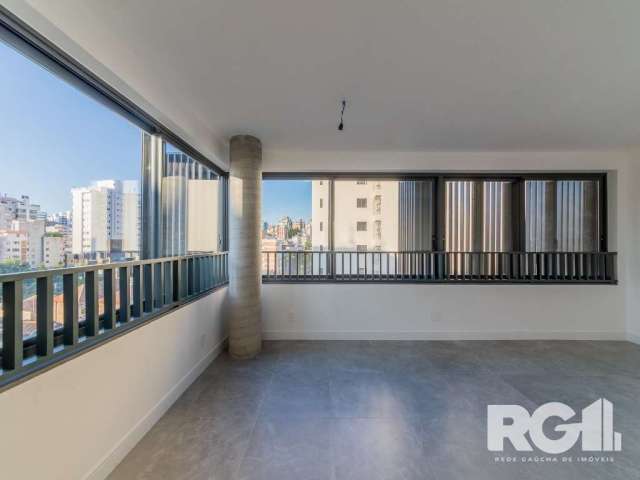 Loft de alto padrão construtivo no bairro Moinhos de Vento, planta de 30 m2 privativos com porcelanato, forro em gesso e aberturas em alumínio com vidros duplos.&lt;BR&gt;&lt;BR&gt;Apartamento com pro