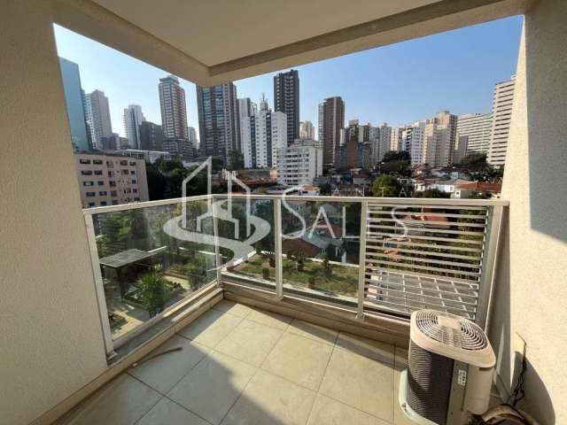 Apartamento semi mobiliado para locação no Paraíso, SP: 1 quarto, 1 banheiro, 1 vaga de garagem, 43m². Venha conferir!