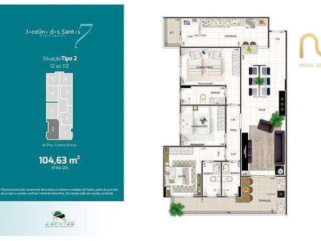 Apartamento com 3 dormitórios à venda, 104 m² por R$ 784.700,00 - Mirim - Praia Grande/SP